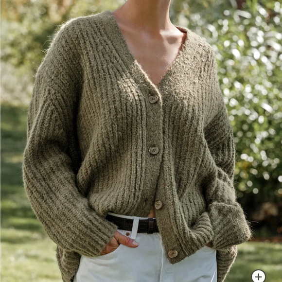 Jenni Kayne Cocoon Cardigan - olive XS like new